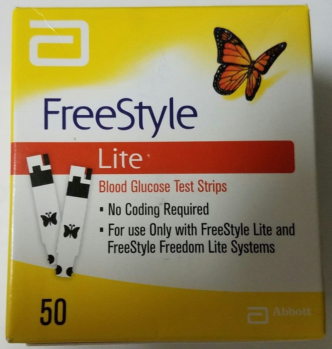 50 Freestyle Lite Blood Glucose Test Strips